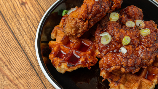 Fried chicken waffles from The Firepit Aberdeen