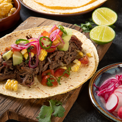Smoke and Soul BBQ beef brisket - meat pack corn tortilla tacos recipe meal inspiration
